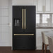 ZLINE Autograph Edition 36 in. 28.9 cu. ft. Standard-Depth French Door External Water Dispenser Refrigerator with Dual Ice Maker in Fingerprint-Resistant Black Stainless Steel and Champagne Bronze Modern Handles (RSMZ-W36-BS-FCB)