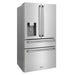 ZLINE 36 in. 21.6 cu. ft. Counter-Depth French Door Refrigerator with Water and Ice Dispenser with Extra Water Filter in Fingerprint-Resistant Stainless Steel (RFM-W-WF-36)