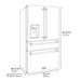 ZLINE 36 in. 21.6 cu. ft. Counter-Depth French Door Refrigerator with Water and Ice Dispenser with Extra Water Filter in Fingerprint-Resistant Black Stainless Steel (RFM-W-WF-36-BS)