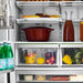 ZLINE Autograph Edition 36 in. 22.5 cu. ft. Counter-Depth French Door Refrigerator with Ice Maker in Fingerprint-Resistant Stainless Steel and Champagne Bronze Helix Handles (RFMZ-36-KCB)