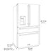 ZLINE Autograph Edition 36 in. 21.6 cu. ft. Counter-Depth French Door Refrigerator with Water and Ice Dispenser in Fingerprint-Resistant Stainless Steel with Matte Black Modern Handles (RFMZ-W-36-FMB)