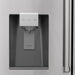 ZLINE Autograph Edition 36 in. 21.6 cu. ft. Counter-Depth French Door Refrigerator with Water and Ice Dispenser in Fingerprint-Resistant Stainless Steel with Matte Black Traditional Handles (RFMZ-W-36-MB)