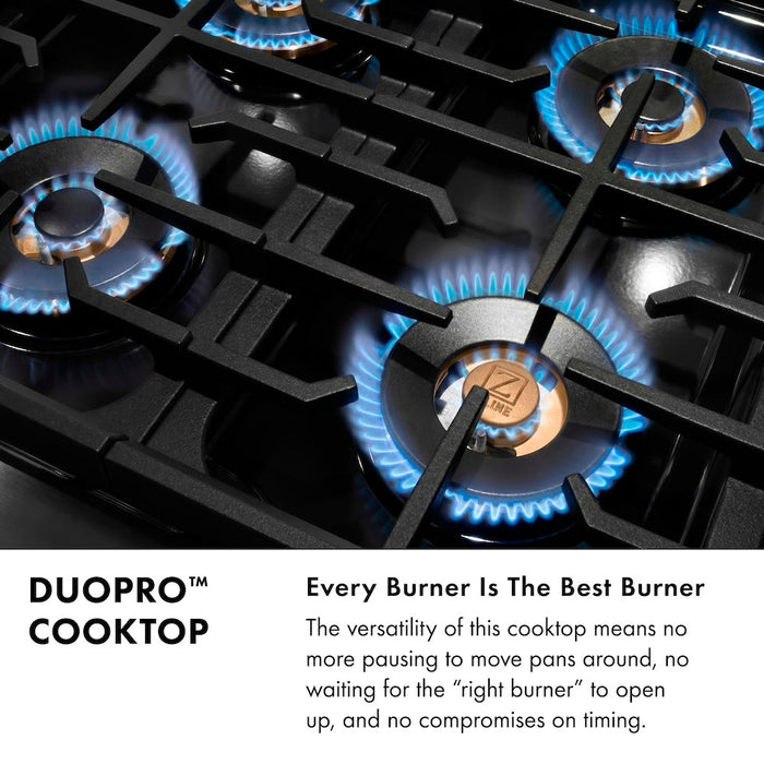 ZLINE 36 in. Classic Gas Rangetop with 6 Burner DuoPro™ Cooktop in Stainless Steel (PCRT36)