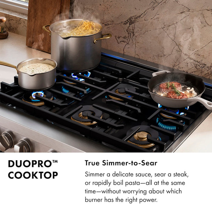 ZLINE 36 in. Classic Gas Rangetop with 6 Burner DuoPro™ Cooktop in Stainless Steel (PCRT36)
