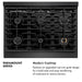 ZLINE 36 in. 5.2 cu. ft. Paramount Dual Fuel Range with 6 Burner Gas Cooktop and Electric Convection Oven in Black Satin Stainless Steel (SDRBS-36)