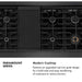 ZLINE 48 in. 6.7 cu. ft. Paramount Double Oven Gas Range with 8 Burner Cooktop in Black Satin Stainless Steel (SGRBS-48)