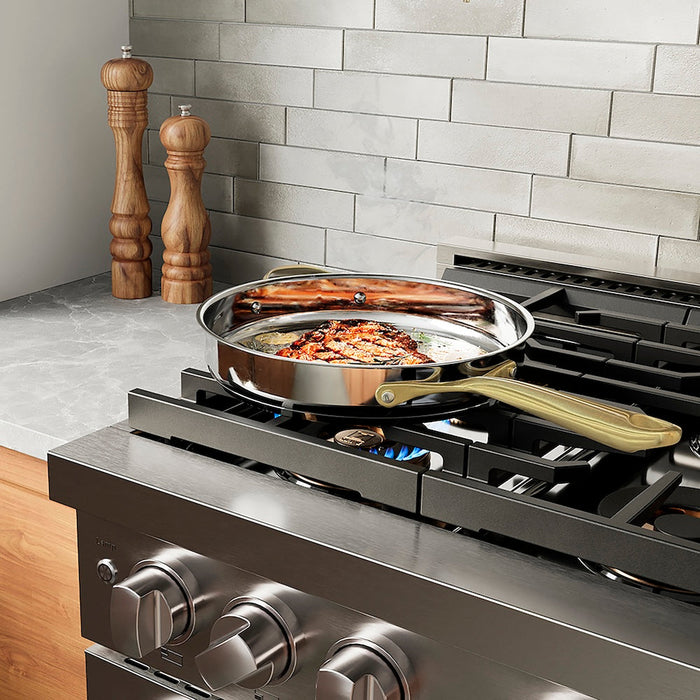 ZLINE 36 in. 5.2 cu. ft. Paramount Gas Range with 6 Burner DuoPro™ Cooktop and Convection Gas Oven in Stainless Steel (PSGR36)