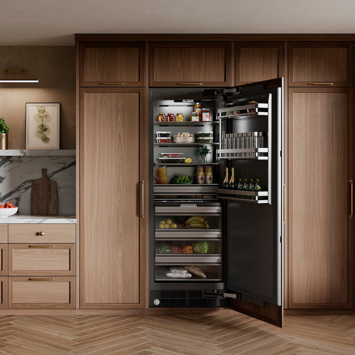 ZLINE 30 in. 16.7 cu. ft. Panel Ready Column Refrigerator with Graphite Gray Interior (RBCRV-30)