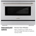 ZLINE Autograph Edition 36 in. 5.2 cu. ft. Paramount Dual Fuel Range with 6 Burner Gas Cooktop and Electric Convection Oven in Black Stainless Steel with Champagne Bronze Helix Handle and Knob Accents (SDRBZ-36-KCB)