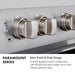 ZLINE Autograph Edition 48 in. 6.7 cu. ft. Paramount Double Oven Gas Range with 8 Burner Cooktop in Stainless Steel and Polished Nickel Helix Handles and Knob Accents (SGRZ-48-KPN)