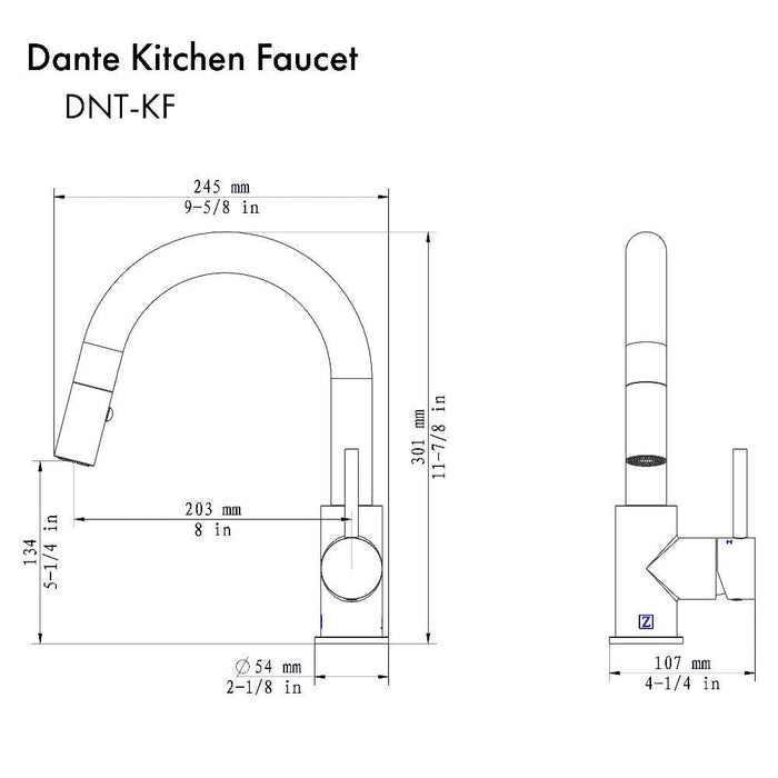 ZLINE DNT-KF-PG kitchen faucet