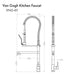 ZLINE Van Gogh Kitchen Faucet in Polished Gold (VNG-KF-PG)