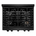 ZLINE 30 in. 4.2 cu. ft. Paramount Gas Range with 4 Burner Cooktop and Convection Gas Oven in Black Stainless Steel (SGRB-30)