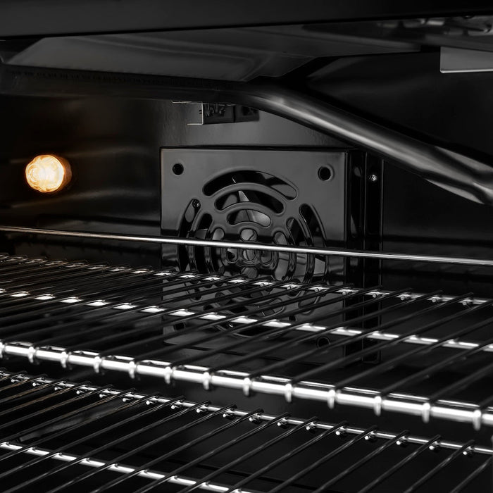 ZLINE 36 in. 5.2 cu. ft. Paramount Gas Range with 6 Burner DuoPro™ Cooktop and Convection Gas Oven in Black Stainless Steel (PSGRB-36)