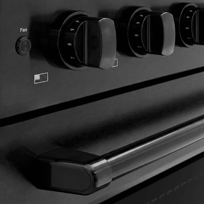 ZLINE 36 in. 5.2 cu. ft. Paramount Induction Range with 5 Element Cooktop and Electric Convection Oven in Black Stainless Steel (SINRB-36)