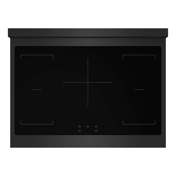 ZLINE Autograph Edition 36 in. 5.2 cu. ft. Paramount Induction Range with 5 Element Cooktop and Electric Convection Oven in Black Stainless Steel with Polished Gold Helix Handle and Knob Accents (SINRBZ-36-KG)