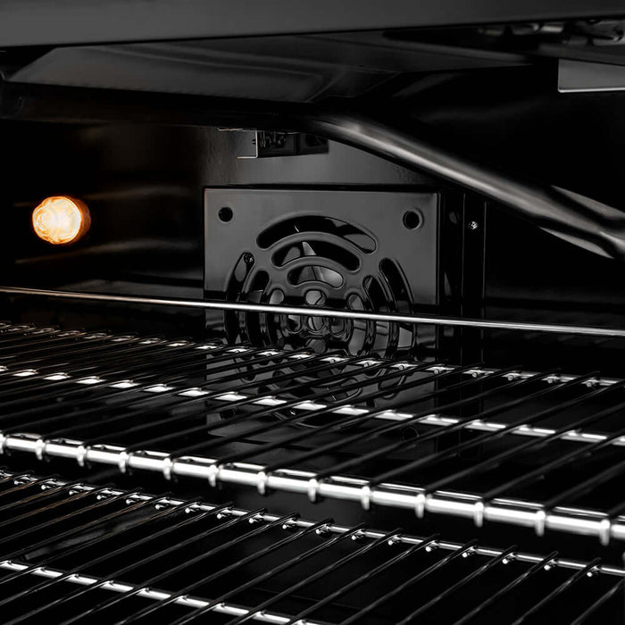 ZLINE Autograph Edition 48 in. 6.7 cu. ft. Paramount Double Oven Gas Range with 8 Burner Cooktop in Black Satin Stainless Steel and Champagne Bronze Accents (SGRBSZ-48-CB)