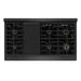 ZLINE Autograph Edition 48 in. 6.7 cu. ft. Paramount Double Oven Gas Range with 8 Burner Cooktop in Black Satin Stainless Steel and Polished Gold Accents (SGRBSZ-48-G)
