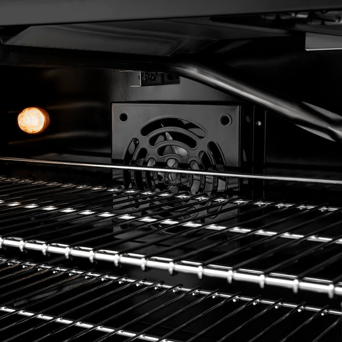 ZLINE 48 in. 6.7 cu. ft. Paramount Gas Range with 8 Burner DuoPro™ Cooktop and Dual Ovens in Black Satin Stainless Steel (PSGRBS-48)