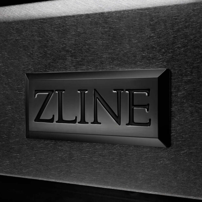 ZLINE Autograph Edition 48 in. 6.7 cu. ft. Paramount Double Oven Gas Range with 8 Burner Cooktop in Black Satin Stainless Steel and Polished Gold Accents (SGRBSZ-48-G)