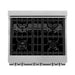ZLINE 30 in. 4.0 cu. ft. Legacy Dual Fuel Range with 4 Burner Gas Cooktop and Electric Convection Oven in Satin Stainless Steel with Griddle (RAS-SN-GR-30)