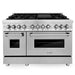 ZLINE 48 in. 6.0 cu. ft. Legacy Dual Fuel Range with 7 Burner Gas Cooktop and 2 Electric Ovens in Stainless Steel with Satin Stainless Steel Doors (RA-SN-48)