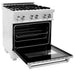 ZLINE 30 in. 4.0 cu. ft. Legacy Dual Fuel Range with 4 Burner Gas Cooktop and Electric Convection Oven in Satin Stainless Steel (RAS-SN-30)