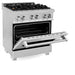 ZLINE 30 in. 4.0 cu. ft. Legacy Dual Fuel Range with Gas Cooktop and Electric Convection Oven in Satin Stainless Steel with 4 Brass Burners (RAS-SN-BR-30)