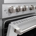 ZLINE 36 in. 5.2 cu. ft. Paramount Dual Fuel Range with 6 Burner Gas Cooktop and Electric Convection Oven in Satin Stainless Steel (SDRS-36)