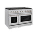 ZLINE 48 in. 6.7 cu. ft. Paramount Double Oven Dual Fuel Range in Satin Stainless Steel with 8 Brass Burners (SDRS-BR-48)