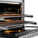 ZLINE Autograph Edition 36 in. 5.2 cu. ft. Paramount Dual Fuel Range with 6 Burner DuoPro™ Cooktop and Electric Convection Oven in Satin Stainless Steel and Champagne Bronze Accents (PSDRSZ-36-CB)