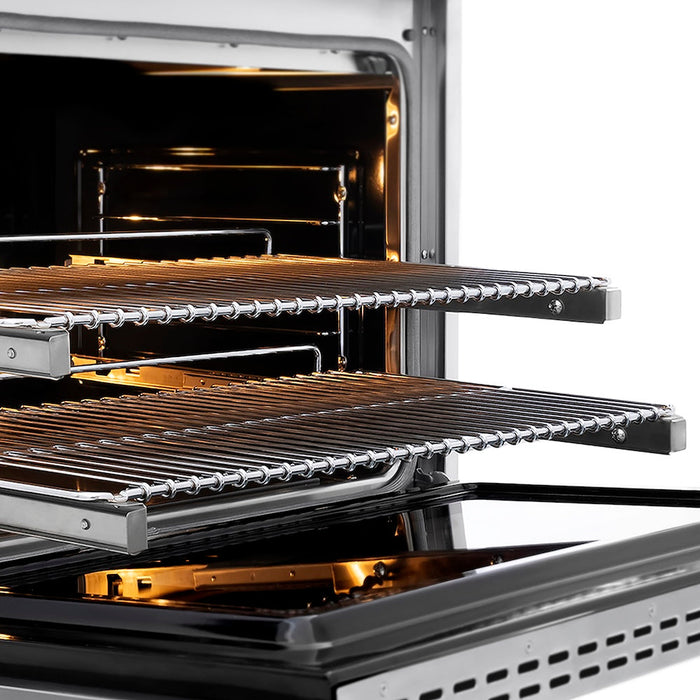 ZLINE Autograph Edition 36 in. 5.2 cu. ft. Paramount Dual Fuel Range with 6 Burner DuoPro™ Cooktop and Electric Convection Oven in Satin Stainless Steel and Polished Gold Accents (PSDRSZ-36-G)