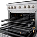 ZLINE 36 in. 5.2 cu. ft. Paramount Gas Range with Convection Gas Oven in Satin Stainless Steel with 6 Brass Burners (SGRS-BR-36)