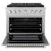 ZLINE 36 in. 5.2 cu. ft. Paramount Gas Range with 6 Burner DuoPro™ Cooktop and Convection Gas Oven in Satin Stainless Steel (PSGRS-36)