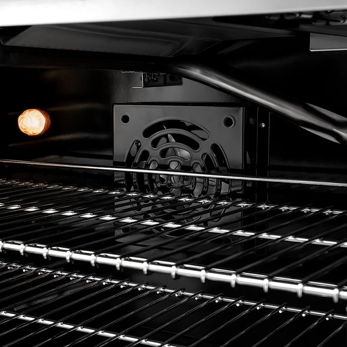 ZLINE Autograph Edition 48 in. 6.7 cu. ft. Paramount Gas Range with 8 Burner DuoPro™ Cooktop and Dual Ovens in Satin Stainless Steel and Polished Gold Accents (PSGRSZ-48-G)