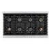 ZLINE Autograph Edition 48 in. 6.7 cu. ft. Paramount Gas Range with 8 Burner DuoPro™ Cooktop and Dual Ovens in Satin Stainless Steel with White Matte Doors and Champagne Bronze Accents (PSGRSZ-WM-48-CB)