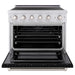 ZLINE 36 in. 5.2 cu. ft. Paramount Induction Range with 5 Element Cooktop and Electric Convection Oven in Satin Stainless Steel with Black Matte Door (SINRS-BLM-36)