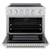 ZLINE 36 in. 5.2 cu. ft. Paramount Induction Range with 5 Element Cooktop and Electric Convection Oven in Satin Stainless Steel with White Matte Door (SINRS-WM-36)