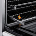 ZLINE 36 in. 5.2 cu. ft. Paramount Induction Range with 5 Element Cooktop and Electric Convection Oven in Satin Stainless Steel with White Matte Door (SINRS-WM-36)