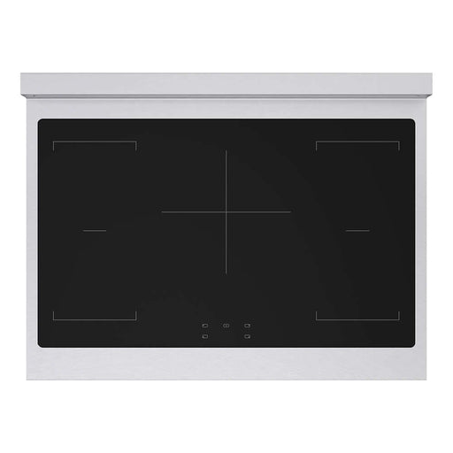 ZLINE Autograph Edition 36 in. 5.2 cu. ft. Paramount Induction Range with 5 Element Cooktop and Electric Convection Oven in Satin Stainless Steel with Polished Gold Accents (SINRSZ-36-G)