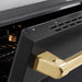 ZLINE Autograph Edition 36 in. 5.2 cu. ft. Paramount Induction Range with 5 Element Cooktop and Electric Convection Oven in Satin Stainless Steel with Black Matte Door and Polished Gold Accents (SINRSZ-BLM36-G)