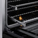 ZLINE Autograph Edition 36 in. 5.2 cu. ft. Paramount Induction Range with 5 Element Cooktop and Electric Convection Oven in Satin Stainless Steel with Black Matte Door and Polished Gold Accents (SINRSZ-BLM36-G)