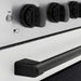 ZLINE Autograph Edition 36 in. 5.2 cu. ft. Paramount Induction Range with 5 Element Cooktop and Electric Convection Oven in Satin Stainless Steel with White Matte Door and Matte Black Accents (SINRSZ-WM-36-MB)