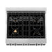 ZLINE 30 in. 4.0 cu. ft. Legacy Dual Fuel Range with Gas Cooktop and Electric Convection Oven in Stainless Steel with 4 Brass Burners (RA-BR-30)