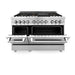 ZLINE 48 in. 6.0 cu. ft. Legacy Dual Fuel Range with Gas Cooktop and 2 Electric Ovens in Stainless Steel with 6 Brass Burners (RA-BR-48)