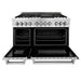 ZLINE 48 in. 6.0 cu. ft. Legacy Dual Fuel Range with Gas Cooktop and 2 Electric Ovens in Stainless Steel with 6 Brass Burners (RA-BR-48)