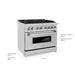 ZLINE 36 in. 4.6 cu. ft. Legacy Dual Fuel Range with 6 Burner Gas Cooktop and Electric Convection Oven in Stainless Steel (RA36)