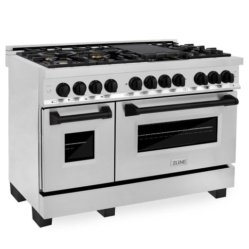 ZLINE Professional Stainless Steel Dual Fuel Range RAZ-48-MB