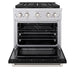 ZLINE 30 in. 4.2 cu. ft. Paramount Dual Fuel Range with 4 Burner DuoPro™ Cooktop and Electric Convection Oven with Black Matte Door (PSDR-BLM-30)