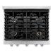 ZLINE 30 in. 4.2 cu. ft. Paramount Dual Fuel Range with 4 Burner Gas Cooktop and Electric Convection Oven in Stainless Steel (SDR30)